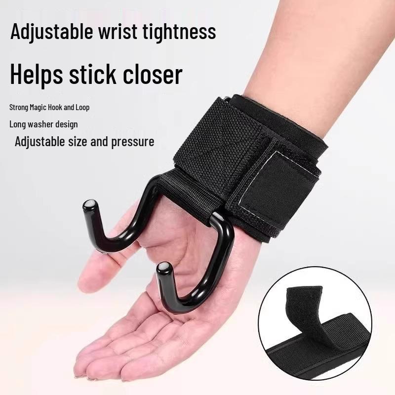 Anti-slip Fitness Wristband Grip & Pull-up Assist Hook Strap