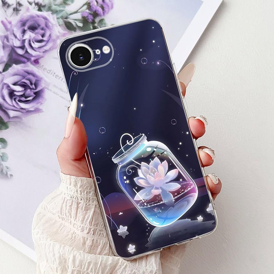 For Apple iPhone 16e Case Cute Cat Lion Painted Cover Soft Slim Phone Case For iPhone SE 4 SE4 2025 iPhone16e 5G Back Cover Bags