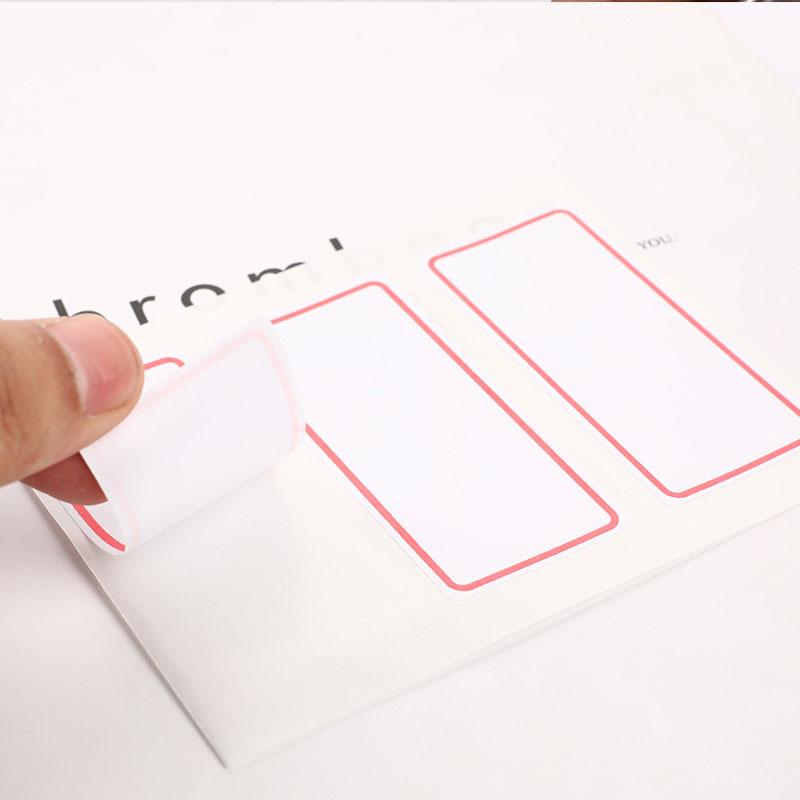 36 этикеток, наклейки, листы, белая самоклеящаяся этикетка, наклейка с именем, пустая записка