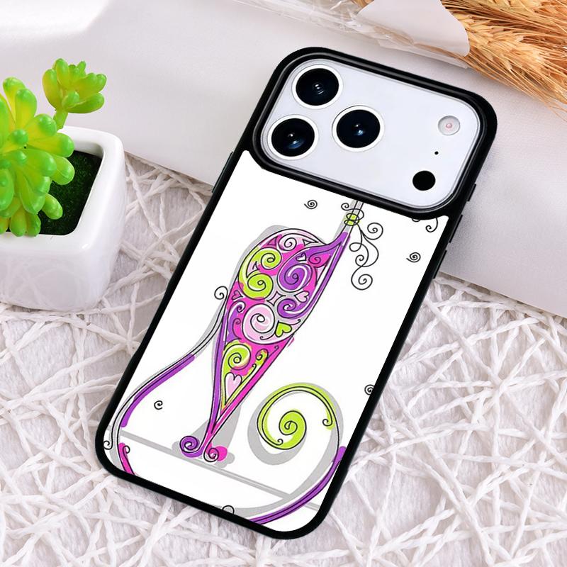 Cartoon Cat Kitten Phone Case for iPhone 17 Air 16 15 11 12 14 13 Pro Max Shockproof Cover