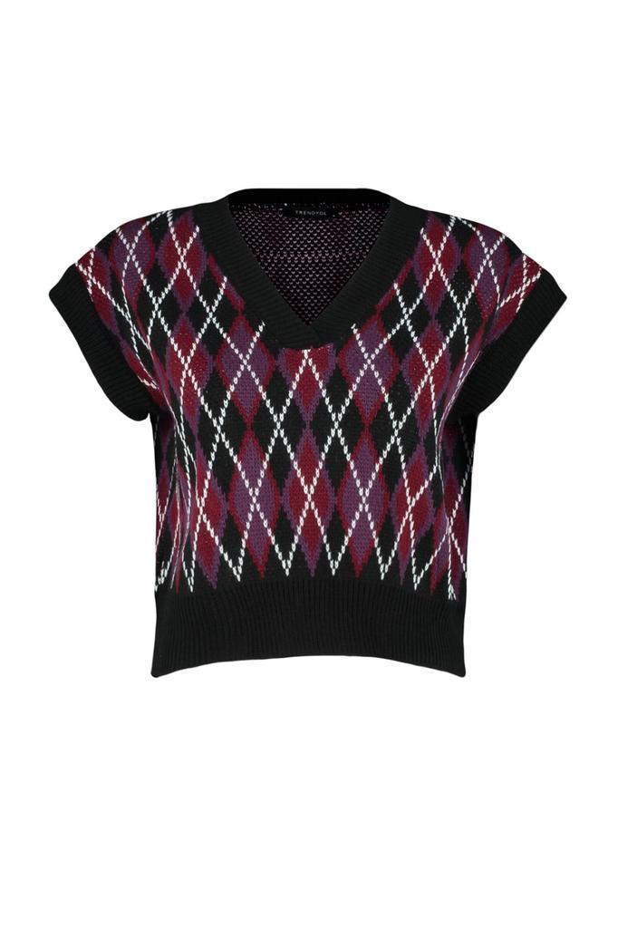 Women's Fashionable Stylish Sweater Black Wide Fit Knitwear Sweater