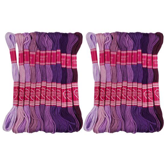 24 мотка нитки для вышивки крестом, красочные нитки для вышивания, нитки для рукоделия, вышивания, домашний швейный магазин