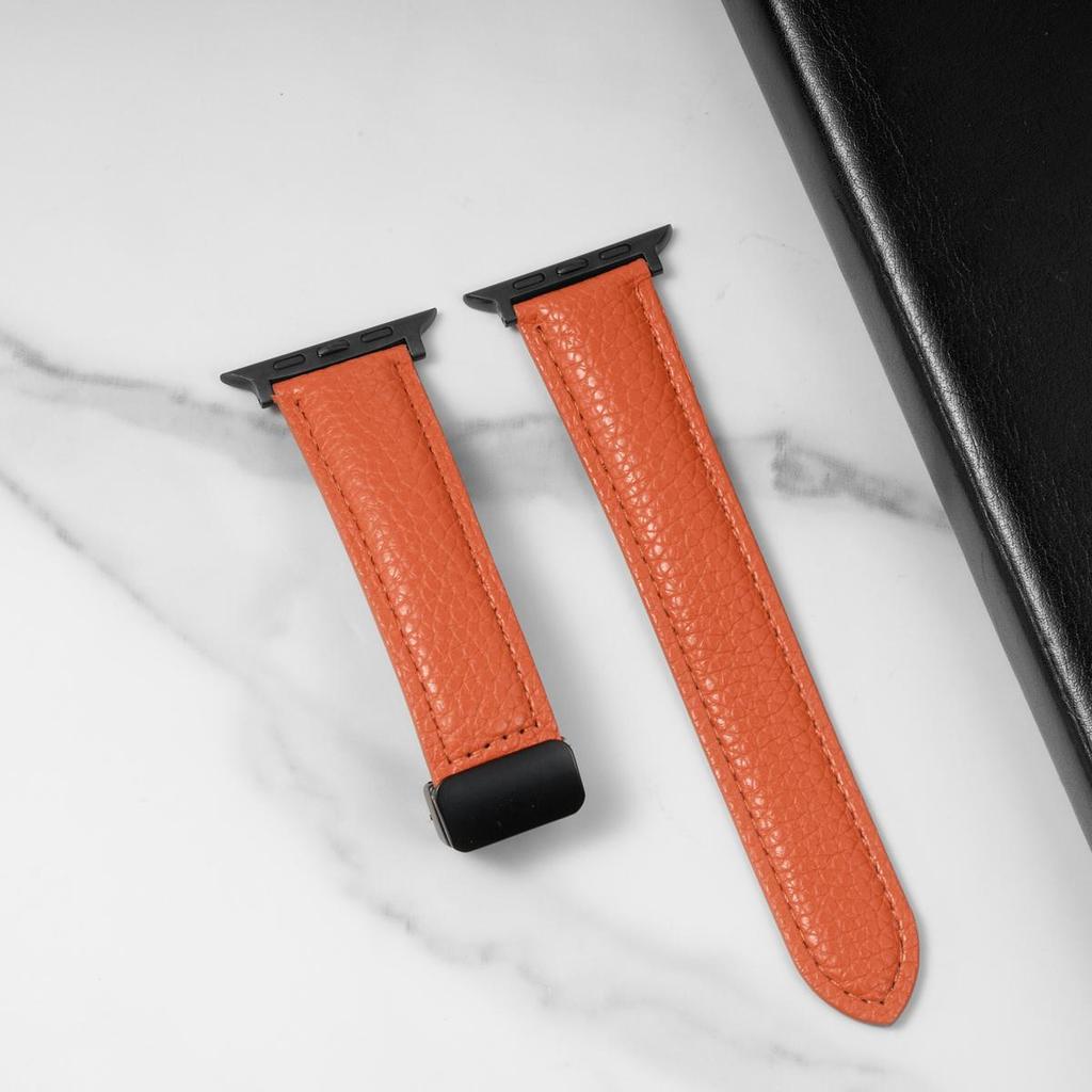 Магнитный кожаный ремешок для Apple Watch 10 ремешок 46 мм 42 мм 44 мм 45 мм 49 мм 40 41 мм Браслет correa iWatch Series ultra 5 6 se 7 8 9