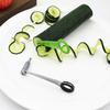 Space Efficient Stainless Steels Spirals Slicer For Vegetables Carrots Cucumbers Cutter with Rotating Handle Design