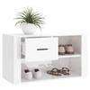 Shoe Cabinet High Gloss White 80 x 35 x 45 cm Engineered Wood