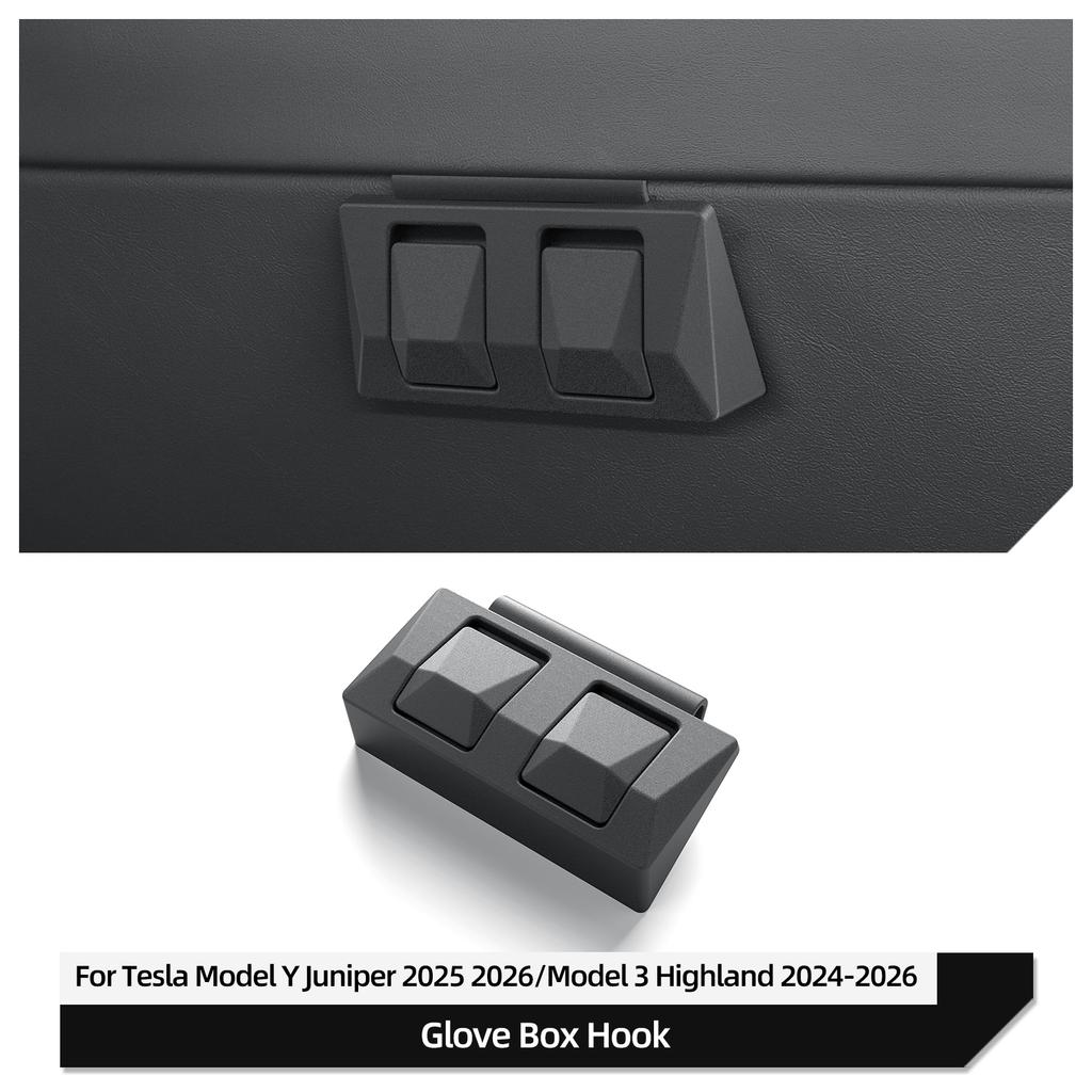 LUCKEASY for Tesla Model Y Launch 2025 2026 Juniper/Model 3 Highland Car Glove Box Hook ABS Auto Interior Accessories