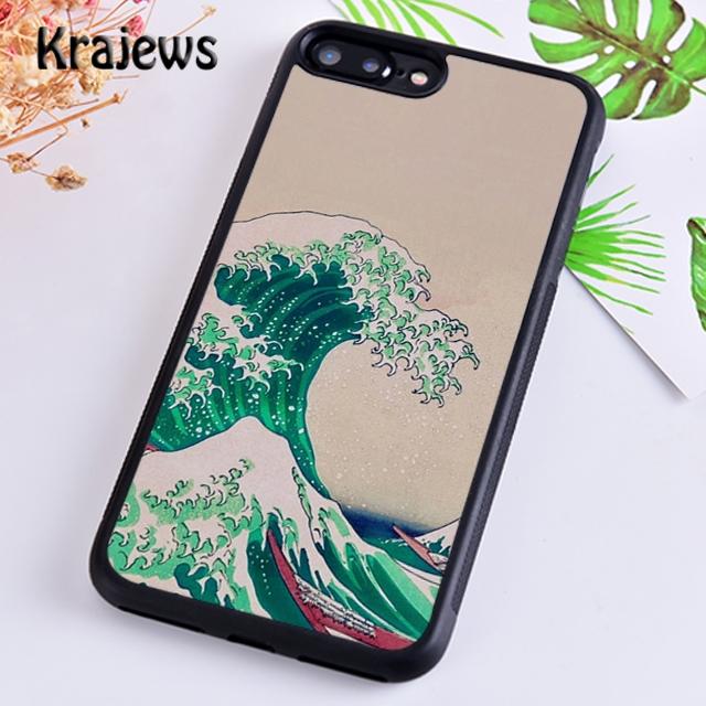 Krajews Cartoon Cute Stylish Waves Phone Case For iPhone 17 Air 16 15 14 plus 11 12 13 pro max Plus coque Shell Fundas