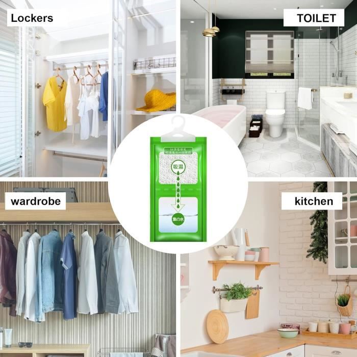 Absorbeur D'Humidité Placard Lot De 10 Absorbeur Humidité 100G Sachet Anti Humidité Déshumidificateurs D'Armoire Anti Humidit[H407]