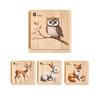 Matching Animal Theme Block Puzzle Toy Wooden Wooden Rotating Jigsaw  Kids Preschool