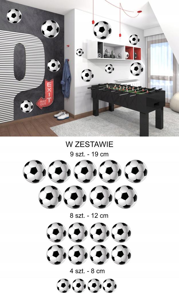 3D football wall stickers large set