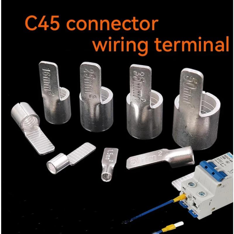 Really Copper Circuit Breaker Plug Pin Crimp Terminal C45-1.5 2.5 4 6 10 16 25 35 50 Mm² C45 Air Switch Connector100/50/20/10Pcs