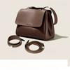 Genuine Leather Bag Women's Premium Sense Niche Tote Bag Large Capacity Crossbody Bag Women's Portable Commuter Bag