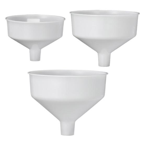 Набор пластиковых воронок пищевого класса с широким горлом для переливания жидкостей, масла, вина