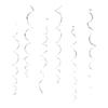 6 Pcs Colorful Ceiling Swirl Foil Decorations Plastic Hanging Spiral Streamers for Wedding Birthday Graduation New Year Party Decoration