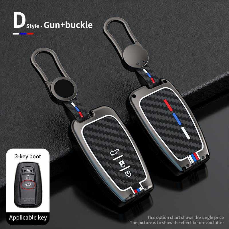 Чехол для автомобильного ключа для Toyota Prius Camry Corolla C-HR CHR RAV4 Prado Izoa Levin Avalon 2018 2019 2020 цинковый корпус