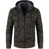 Мужская мода для отдыха с длинным рукавом теплая куртка с капюшоном с камуфляжным принтом Топ