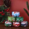 Christmas Tinplate Jars Coffee Tea Spice Candy Jewelry Storage Case Candle Making Containers Decorations Box Party Gift Jars
