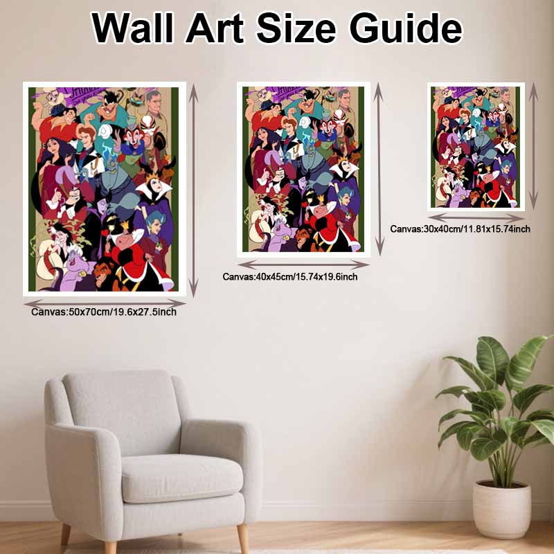 Disney Diamond Painting Kit Classic Disney Villains Style Home Decor Craft Perfect Gift Idea Diamond Art