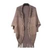 Stripe Knitted Shawl Bohemian Wraps Scarf Coat Luxury Cloak Scarves  For Women