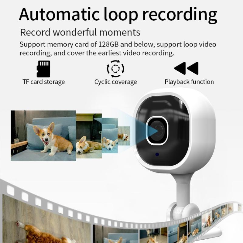 1080P HD WIFI Камера, Внутренняя камера видеонаблюдения, Ночное видение, Двусторонняя аудиосвязь, Обнаружение человека, Камера безопасности