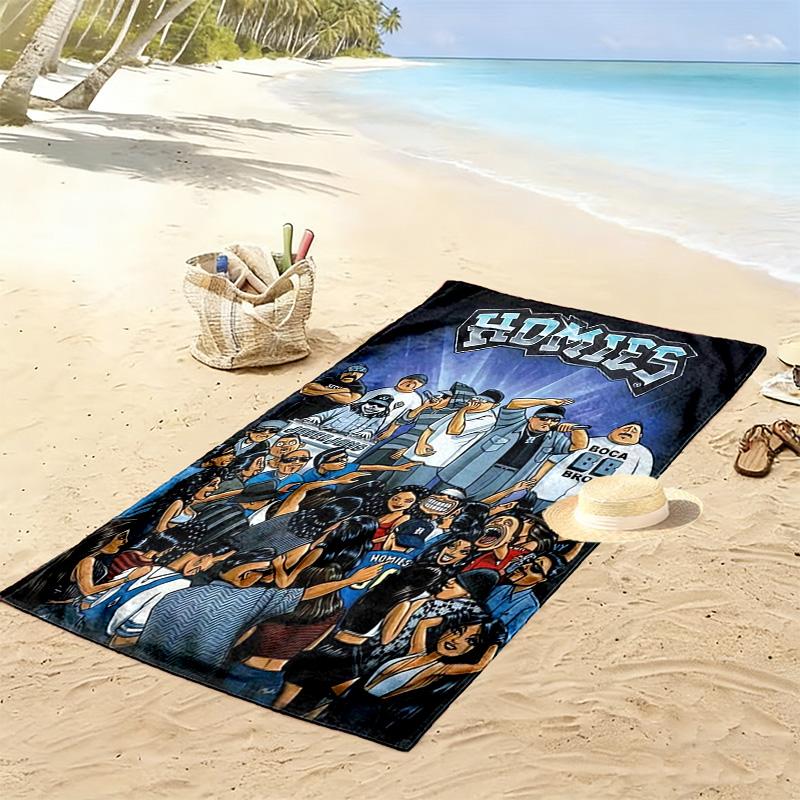 Homies 2D Flat Print Beach Towel, Large Soft Quick Dry Towel for Beach Camping Swimming.MSTJ0918183