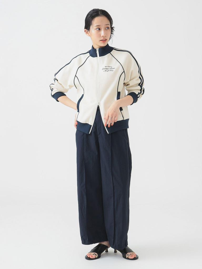 В:MING LIFE STORE by BEAMS Женские водоотталкивающие парашютные брюки (Размеры S-M) военно-морской флот