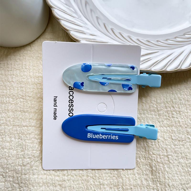 2-Pack Juice Series Hair Clips for Girls, Invisible Clips, Duckbill Clips, Peach and Grape Hair Clips, Side Clips, Hair Accessories