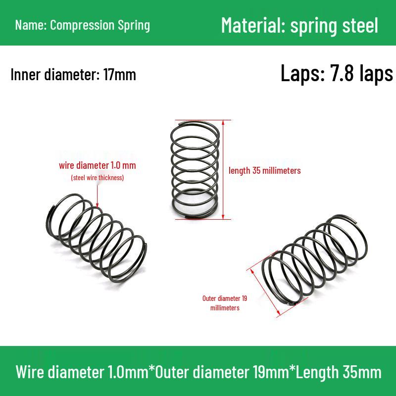 Сверхмощный Y-образный амортизатор с компрессионной пружиной, диаметр проволоки 1,0 мм, внешний диаметр 5-20 мм.