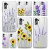 Vintage Sunflower Leaves Flower Phone Case For Xiaomi Redmi Note 12 Plus 10C 10 11 9 8 Pro 9S 7 8T 9T 9A 9C Clear Cover Bumper