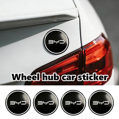 Для BYD 4 шт. 56 мм Колпачки центральных ступиц колес автомобиля Наклейка с логотипом Atto F0 G3 I3 Ea1 F3 E6 Yuan Plus Song Max Tang Dmi