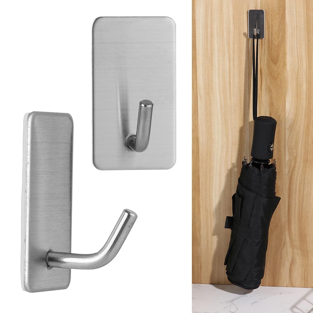 Нержавеющая самоклеящаяся настенная вешалка-крючок без сверления для хранения, аксессуары для ванной комнаты, держатель для полотенец