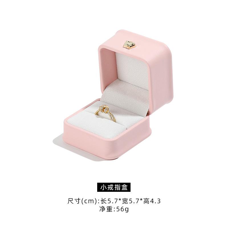 Коробка для украшений из искусственной кожи с короной, кулон для кольца, шкатулка для браслета, шкатулка для жемчуга, шкатулка для упаковки ювелирных изделий