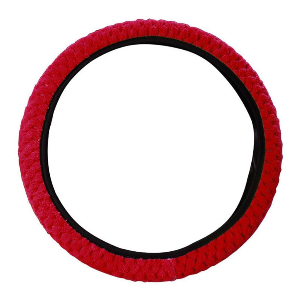 Универсальный зимний противоскользящий мягкий плюшевый защитный чехол на руль автомобиля