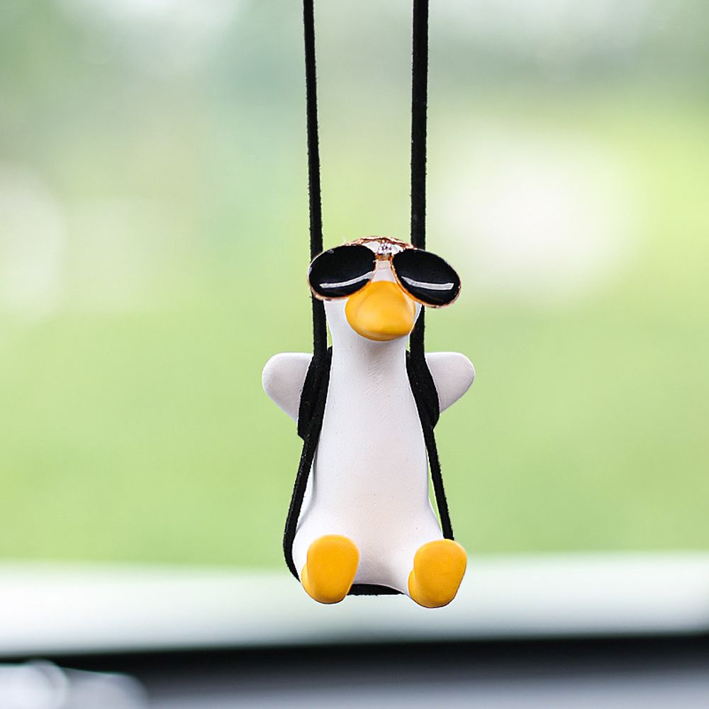 Car Interior Pendant Hanging Ornament Little Duck Swing Hanging Pendant Car Rearview Pendant