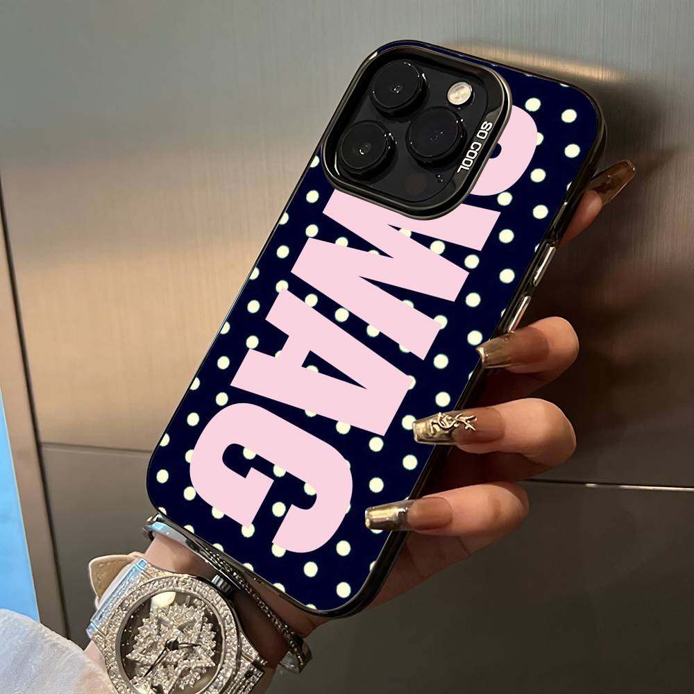 Clmj --Леопардовый принт -SWAG Чехол для телефона Для IPhone17 16 11 12 13 14 15 16 Pro Max Plus Чехол Цветной Серебристый Funda Бампер