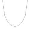 Smooth Twist Link Point 925 Silver Necklace N038-02H