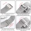 BUREI Men's Analog Quartz Waterproof Date Stylish Simple Milanese Mesh Band Silver Gray Wristwatch