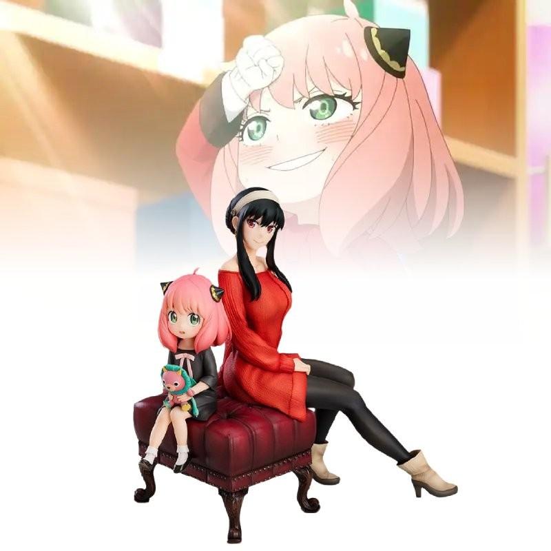 Очаровательная ПВХ фигурка Ани и Йор из Семьи шпиона, Обаятельная поза на диване, Коллекционная модель