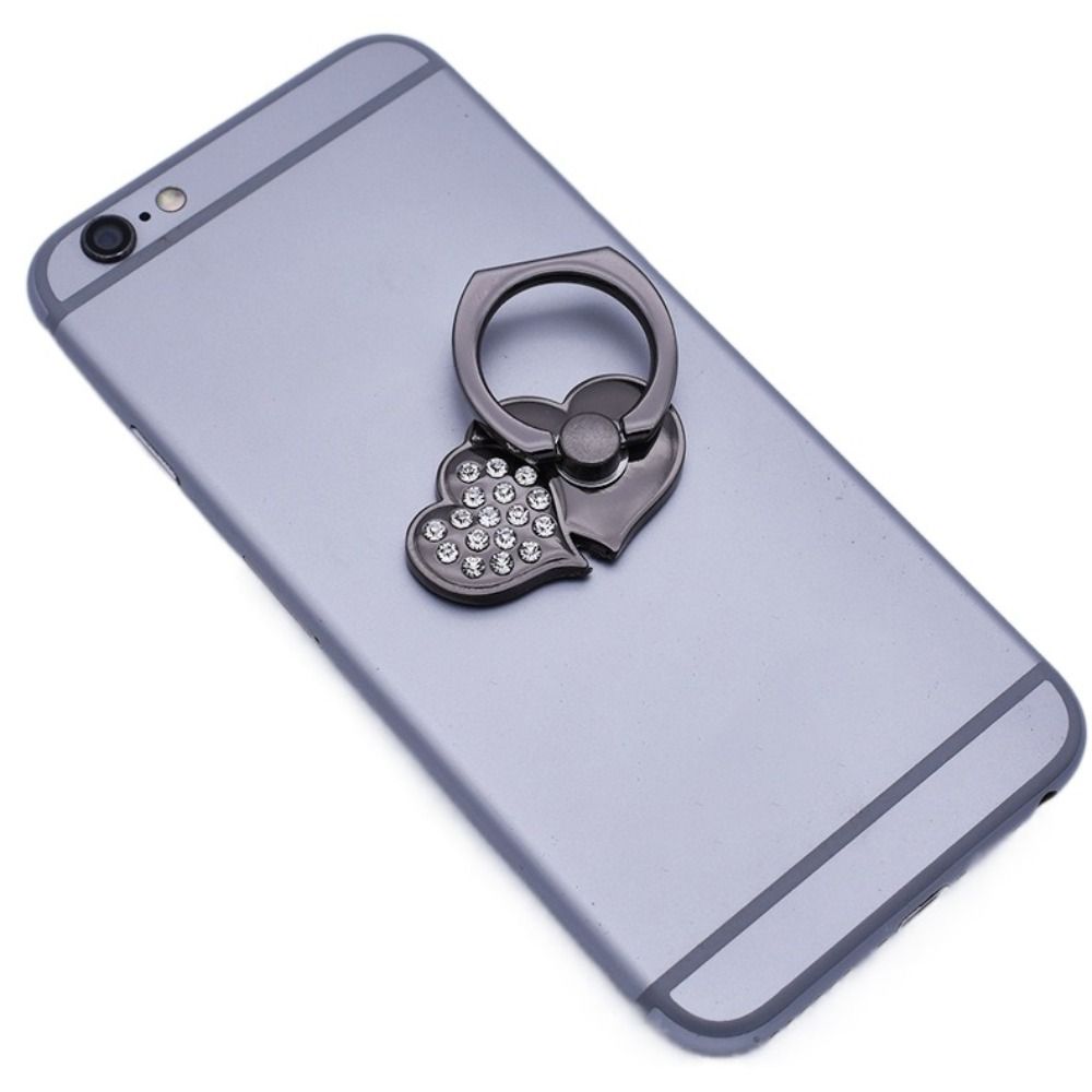 Universal Finger Ring Buckle Heart-shaped Diamond High Quality Back Sticker Phone Holder