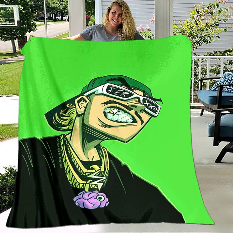 1pc Blanket Feid1 Print Design, Lightweight Blanket for Sofa, Bed- Soft &Warm, Gift for All Seasons like Christmas, Halloween
