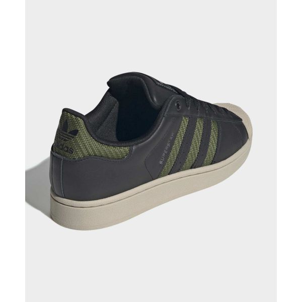 adidas Кроссовки Unisex Superstar 2 Tech Оливково-Бежевые с Зеленым Ядром и Черным JQ3182