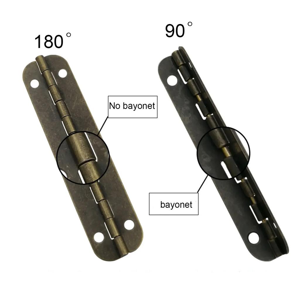 Door Cabinet Long Hinge Flat Long Iron Hinge Furniture Decoration Hardware 65mm Narrow Side Antique Vintage Bronze Hinge