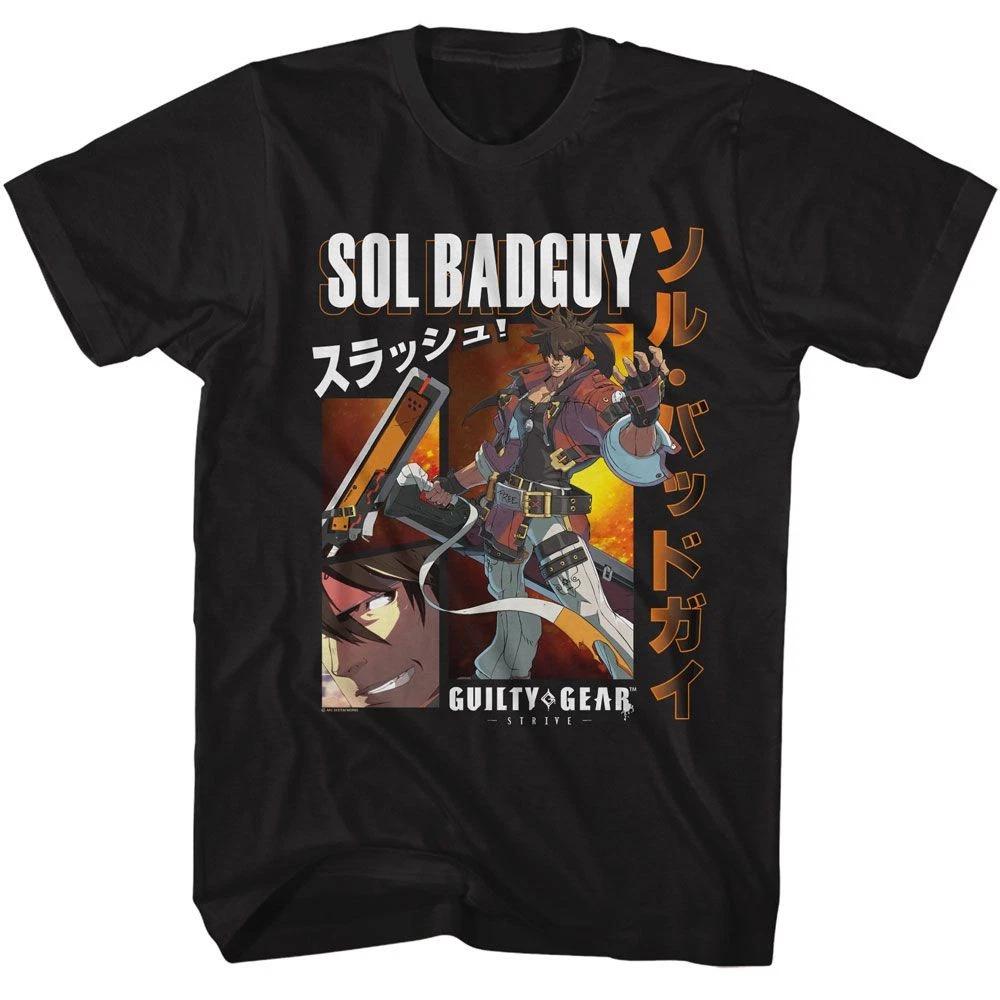 Guilty Gear Sol Badguy Черная Игровая Детская Футболка