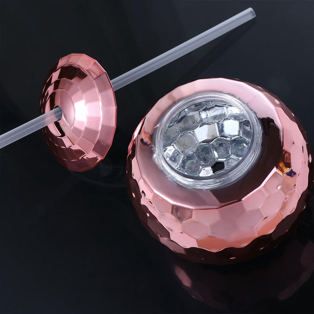 Drink Sparkly Glitter with Straw Cocktail Wine Goblets Disco Ball Cup Bar Tools