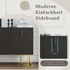 Sideboard Kommode with 3 Doors, Modern Kitchen Cabinet with Adjustable Shelf, Buffet Cabinet with Plenty of Storage Space, Simple Style