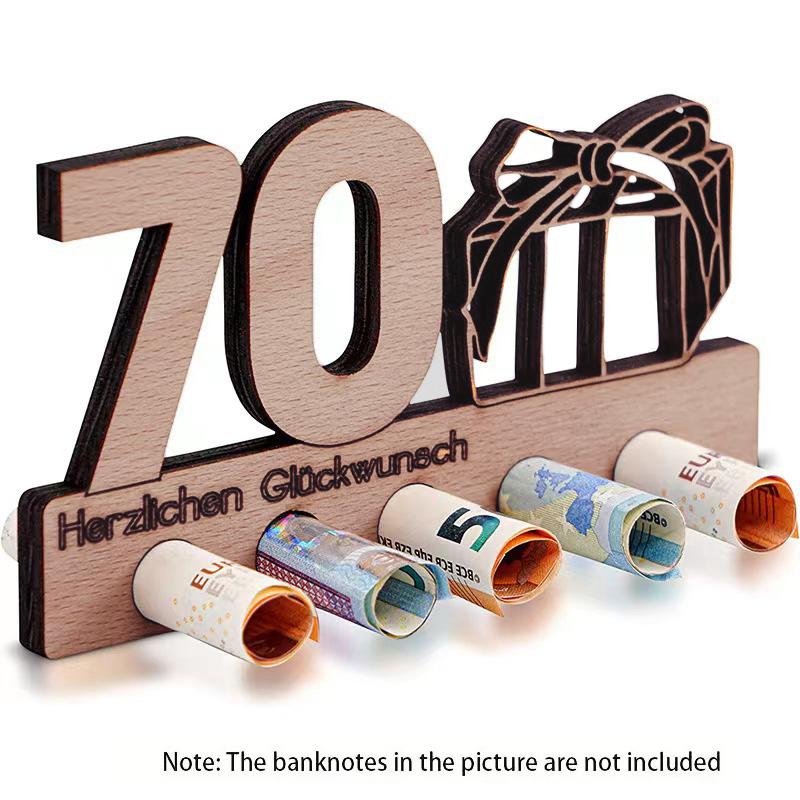 3D Wooden Money Clip Ornaments Friends Memorial Birthday Gift 40 Unique Cash Gifts 30 Party Decor 18 Birthday Gifts For 16 1PC