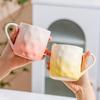 1PC Water Cup Mug Ceramic Home Creative Gradual Change Color Breakfast Couple Coffee Cup Household Goods