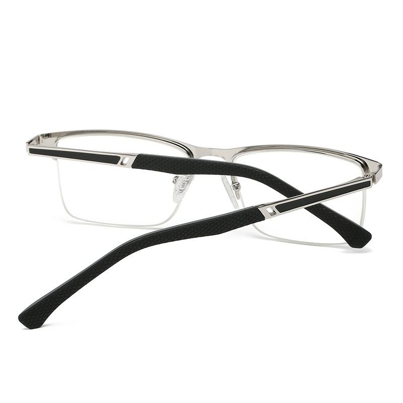 Multifocal Progressive Reading Glasses Office Computer Anti Blue Light Eyeglasses with Presbyopic Lens Eyewears Metal Frame