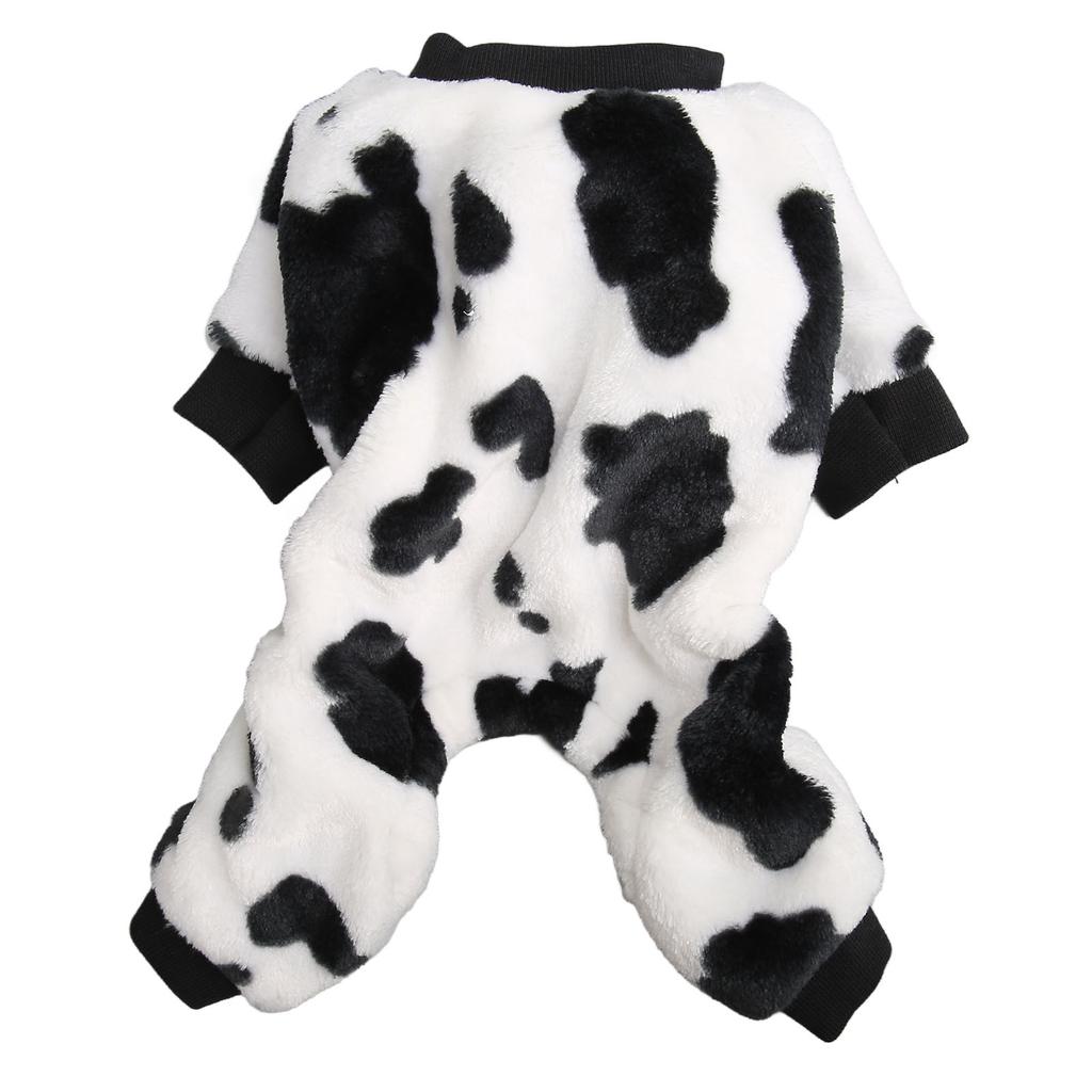 Зимняя одежда для собак, утолщенный полиэстер, хлопок, милый принт с изображением коровы, теплая толстовка для собак