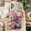 Phone Case: 2D Flat Samsung Galaxy A34 A35 M05 M06 S20 S22 S21 FE Plus 5G Protective Case, Couple Style, Gem Bear, Christmas and Halloween Gift